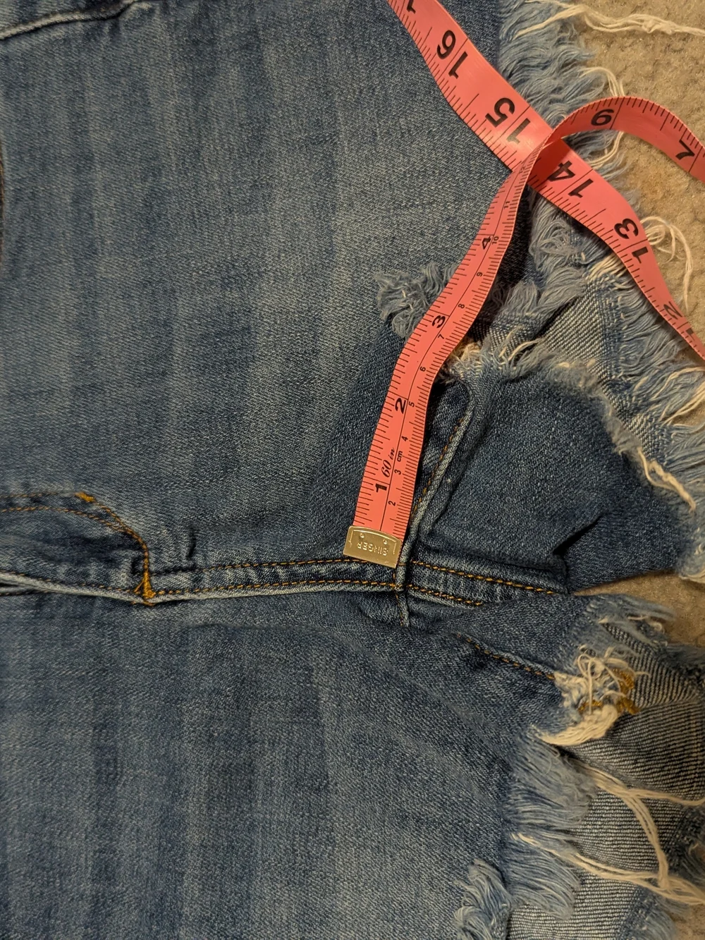 Joe's Jeans Medium Blue Frayed Denim Shorts